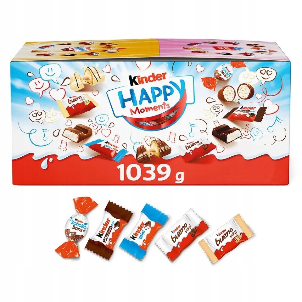 Ferrero Kinder Happy Moments Mix čokolád 1039g Německo