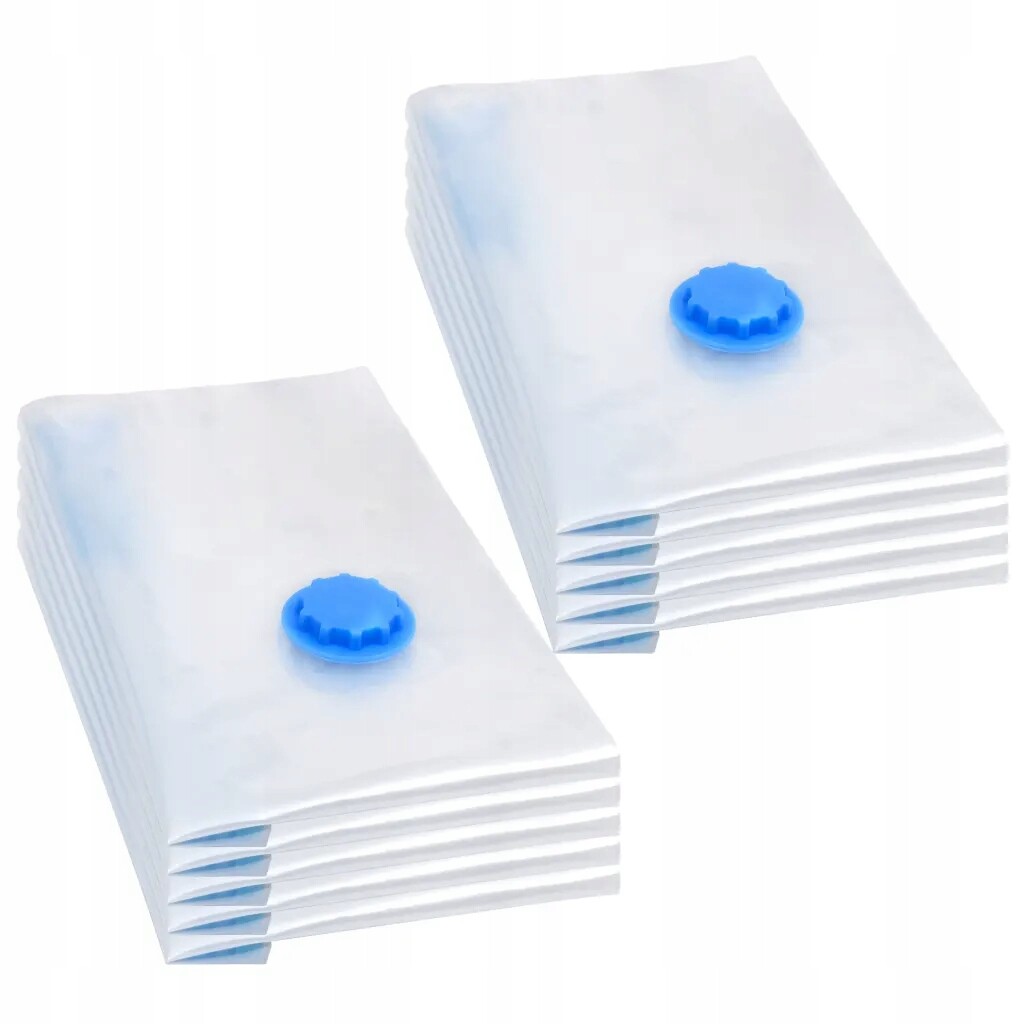 Vákuový pytel , průhledný/modrý, 60x40 cm, 10 ks