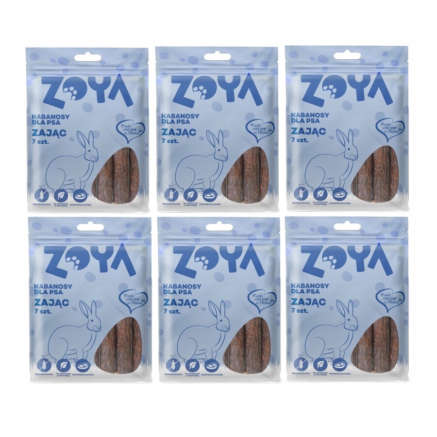 Psí pamlsek Zoya Kabanos se zajícem 6x7ks