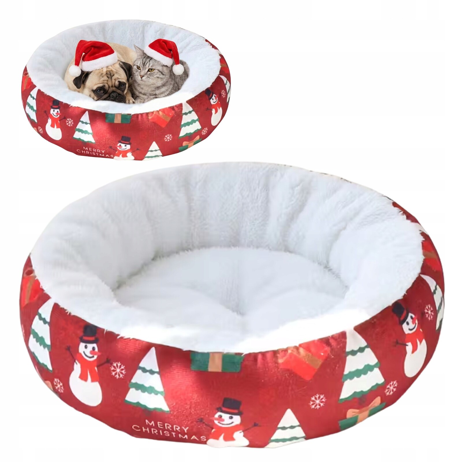 Antistresové pelíšek pro psa kočku pro psa kočku, nadýchané na Vánoce