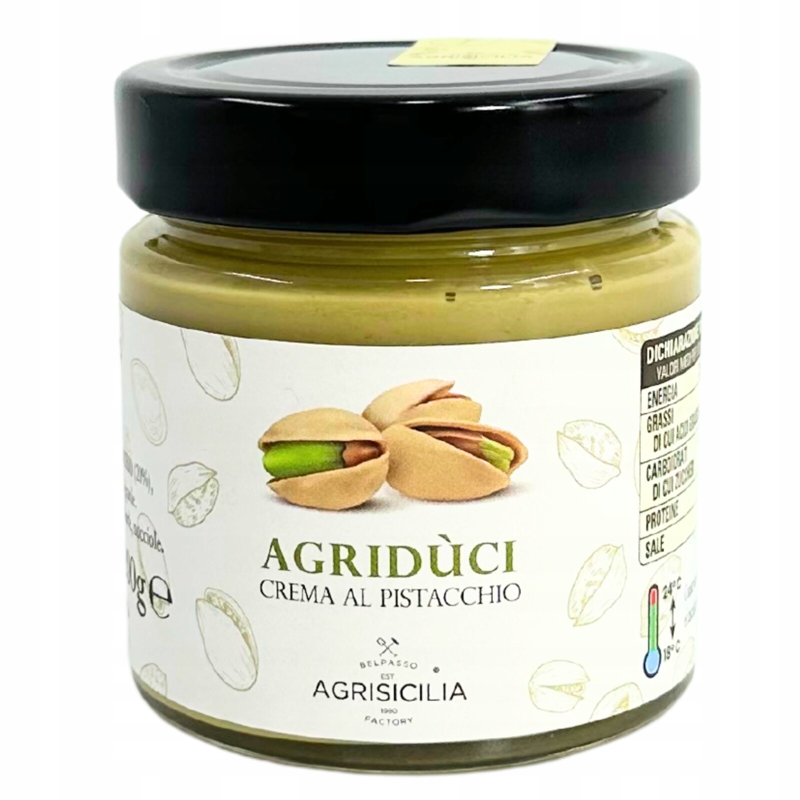 3X Pistáciový krém Crema al Pistacchio Agrduci 200 g Agrisicilia