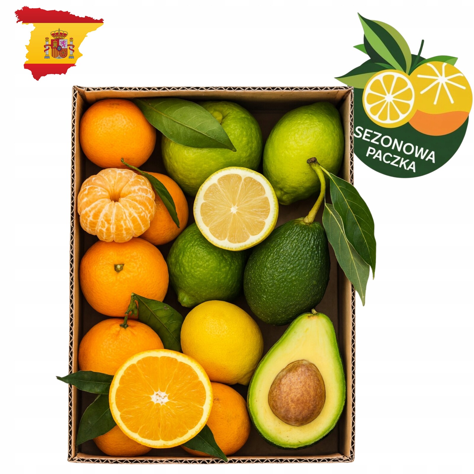 Sada Čerstvého Ovoce Zeleniny Ovocné Čtvrtky Kancelář Španělsko