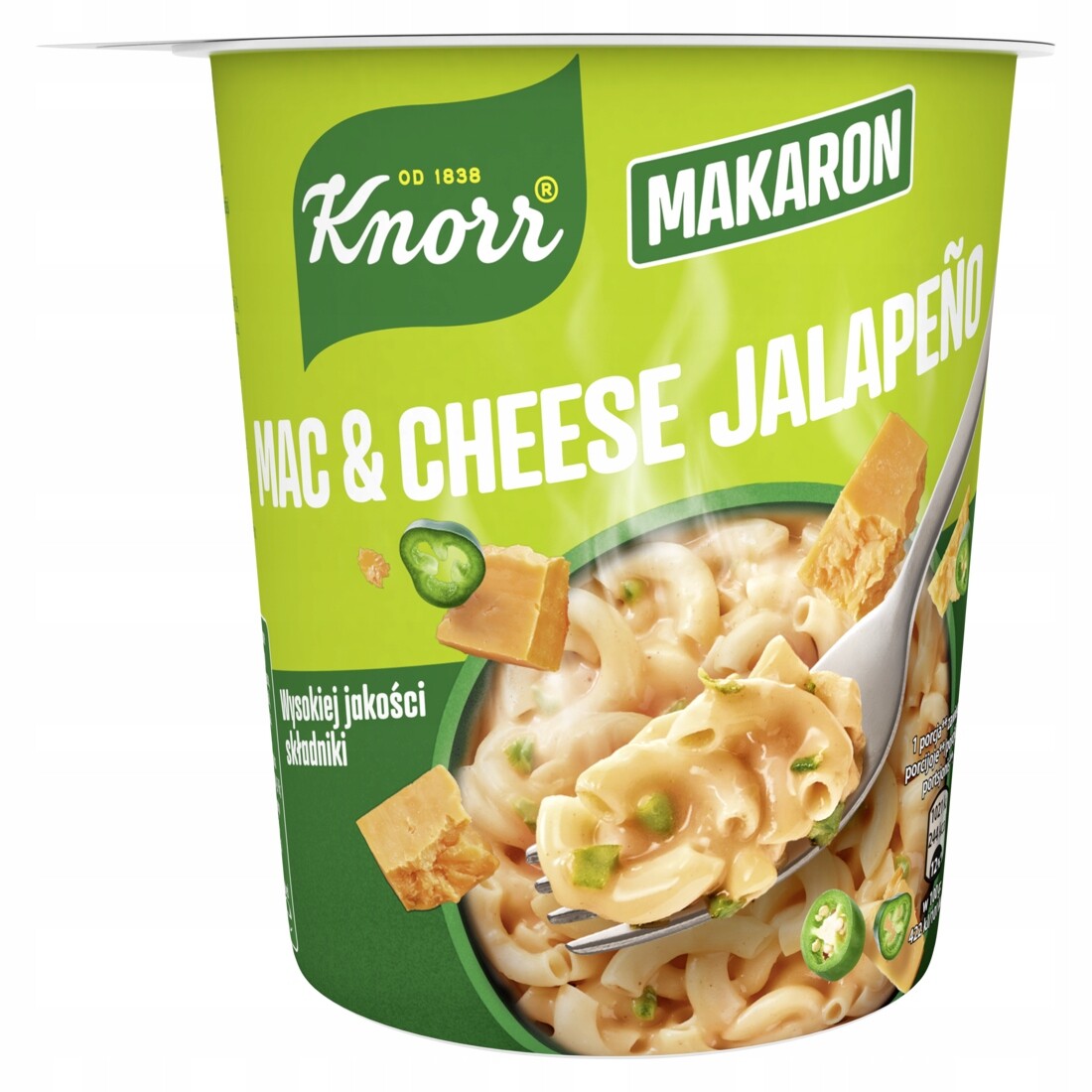 7 x Knorr Jídlo Těstoviny Mac & Cheese Jalapeno 62g
