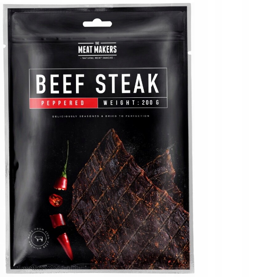 2x The Meat Makers Sušené hovězí maso Beef Steak Peppered 100 g
