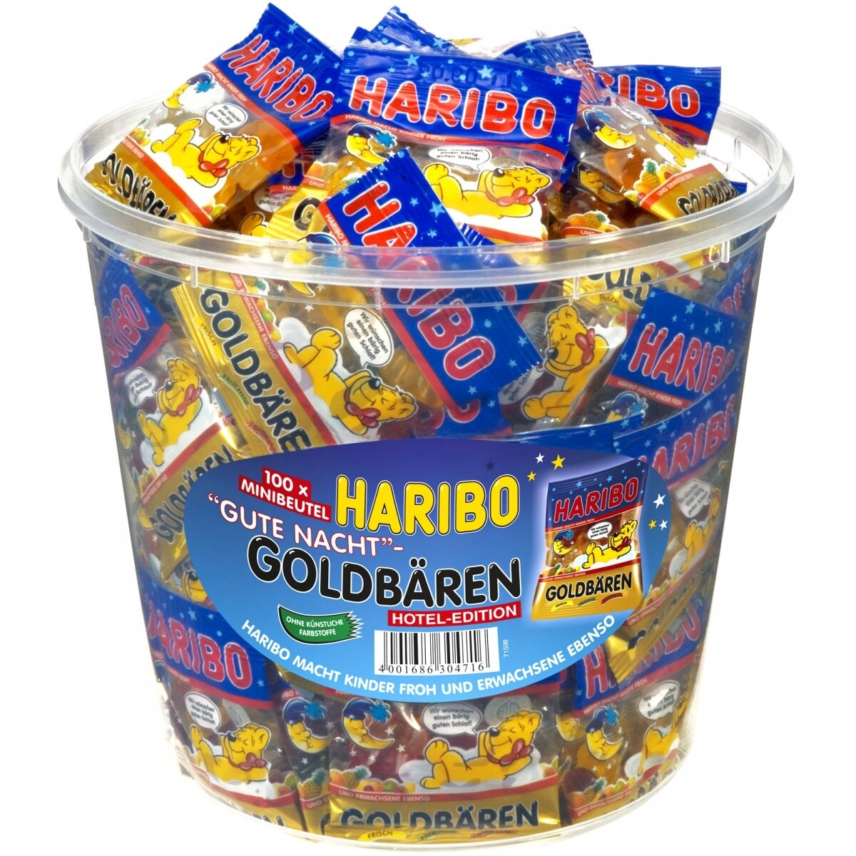 2x Haribo Minis Goldbaren Gute Nacht Zlatí Medvídci 100 ks