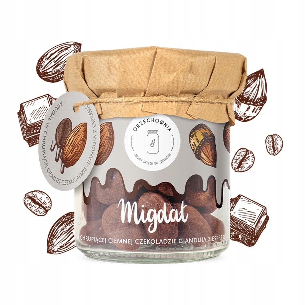 2x Ořechová mandle v čokoládě s espressem 150 g