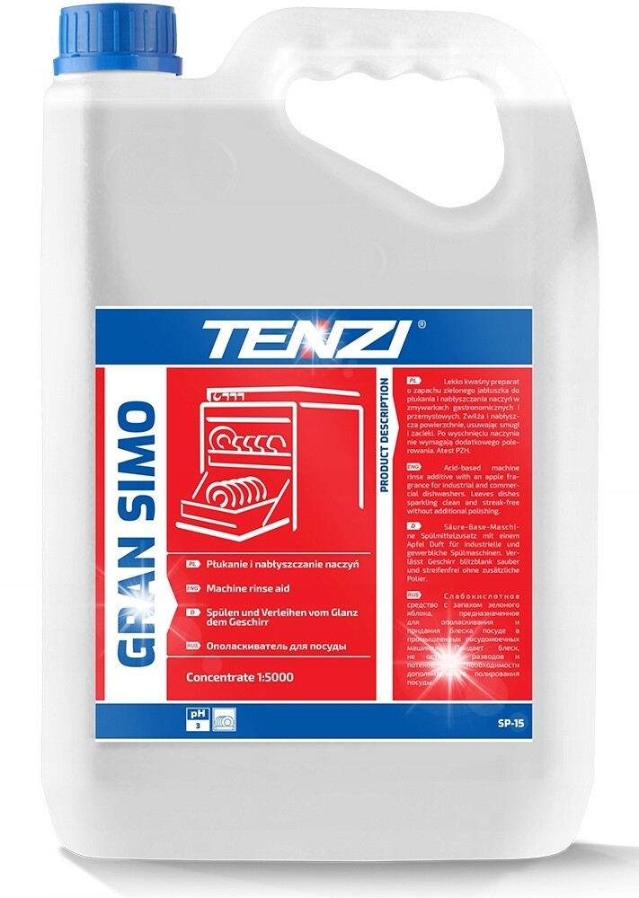 Tenzi Gran Simo Tekutý Přípravek Do Myčky Nádobí Leští 5 L