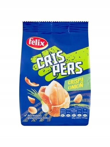 10xFelix Crispers Pražené arašídy ve skořápce s cibulovou příchutí 125 g
