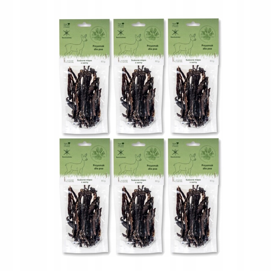 Psí pamlsek Zoya srnčí maso 6x80 g