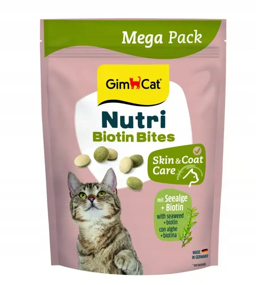 GimCat Katzentabs tablety pro kočky s algobiotinem na srst a kůži 425 g