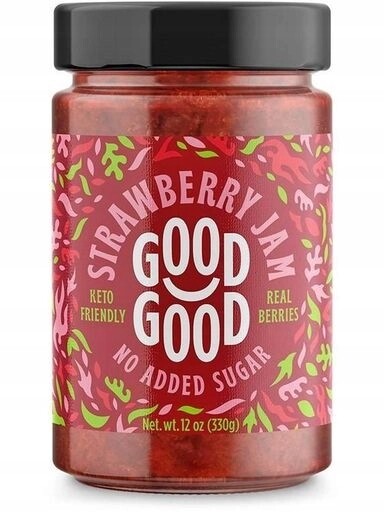 3X Good Good Jahodový džem bez cukru Vege Keto Low Carb 330 g