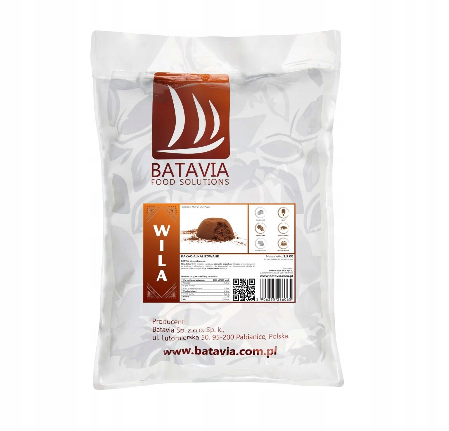Alkalizovaný kakaový prášek 20-22% DSR78 balení 2,5 kg