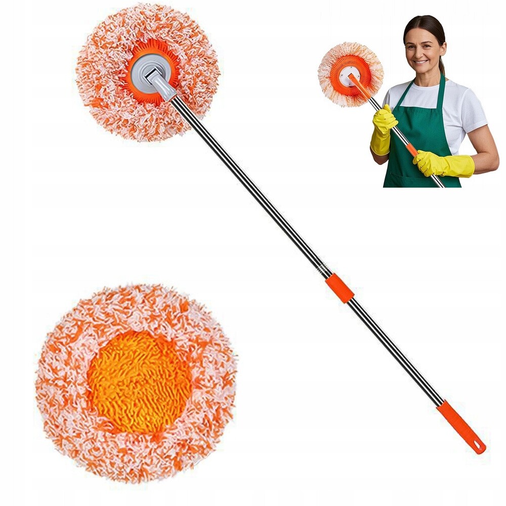 Mop Otočný O 360° S Nastavitelným Držákem, Mop Pro Panely, Dlaždice A Dřevo