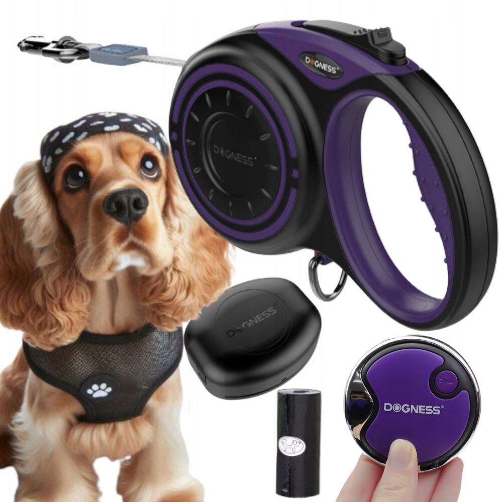 Vodítko Pro Psa automatická Páska příslušenství Dogness 4 m do 20 kg vel. M