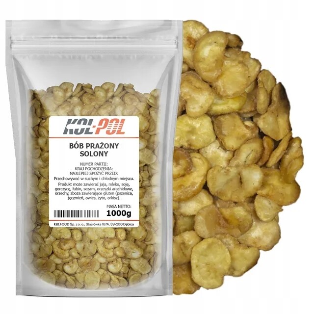 Pražený Bob Bob Solený 1kg Chipsy z bobu křupavé Slaná svačinka Kol-Pol