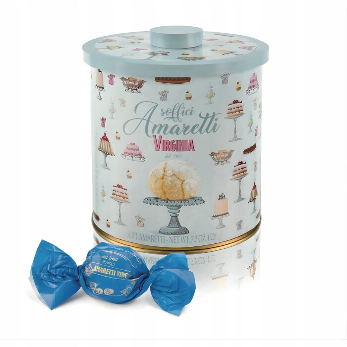 Amaretti Virginia 220 g Kovová sběratelská plechovka