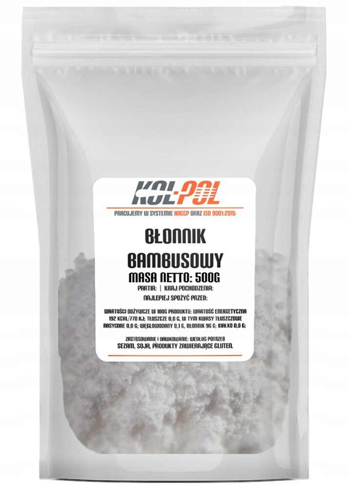 3X Bambusová Mouka 500g Vláknina přírodní keto kvalita Kol-Pol