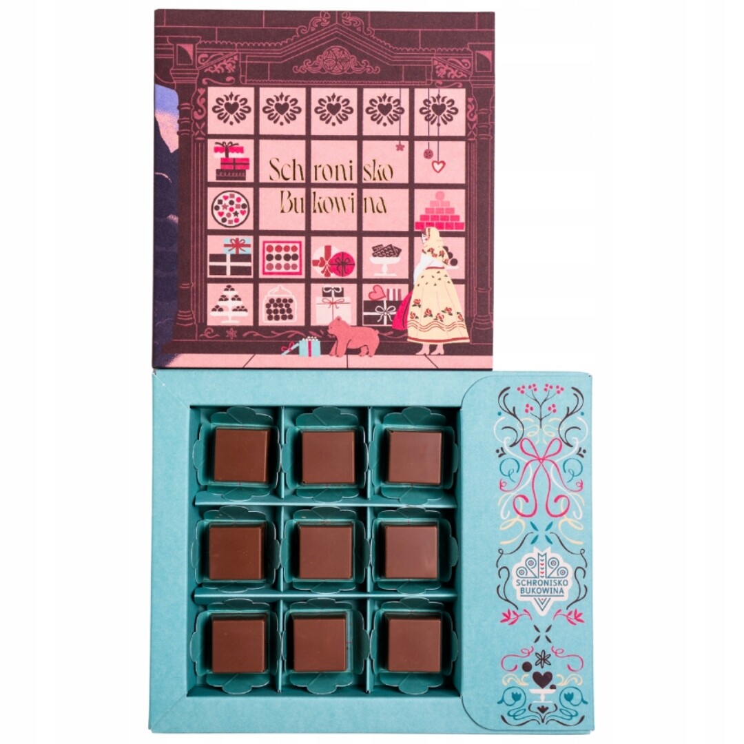 Pralinky dubajské těsto kataifi pistáciový krém 9 ks Schronisko Bukowina