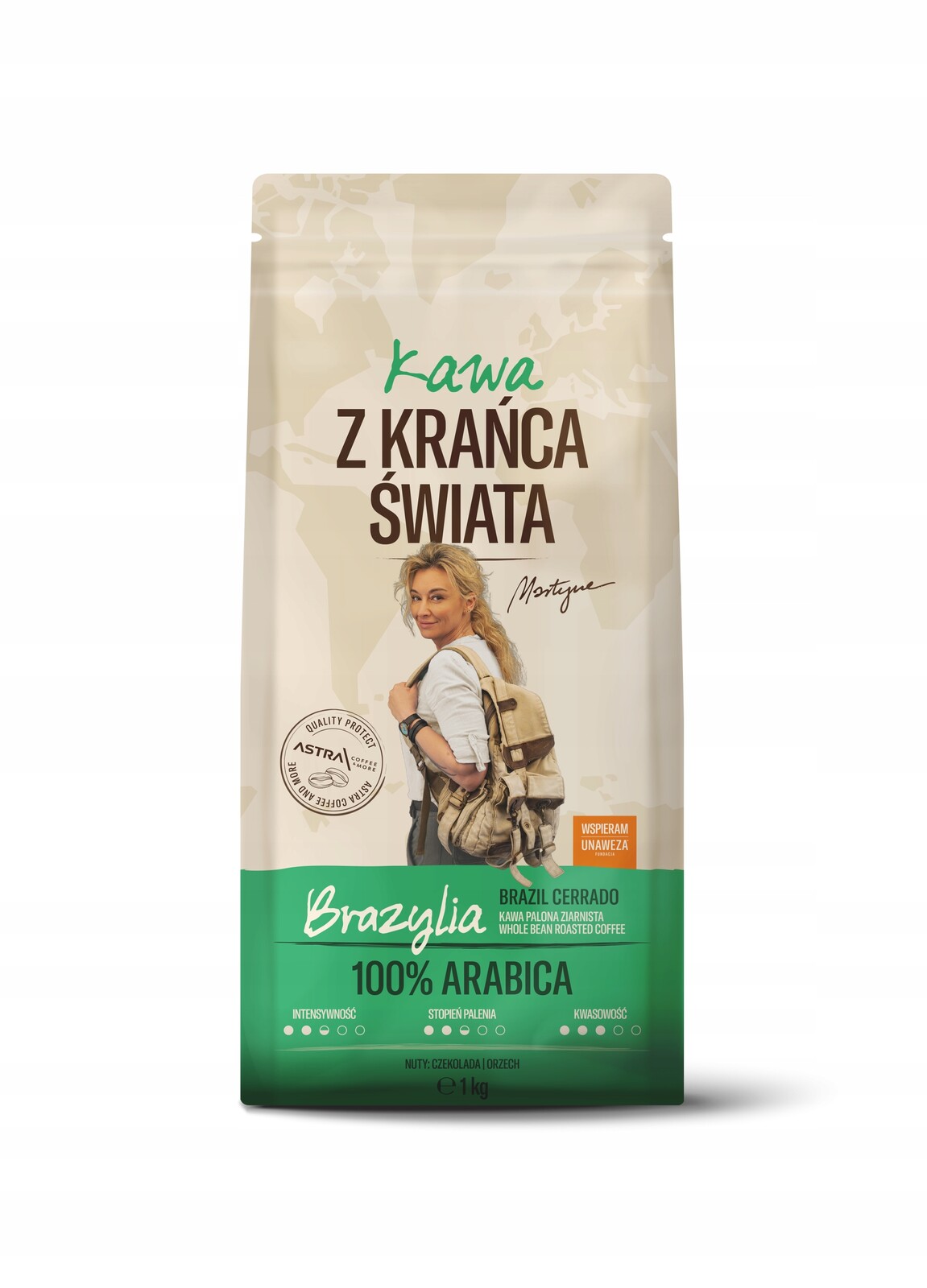 Káva zrnková Arabica z konce světa Brazílie 1 kg Martyna Wojciechowska
