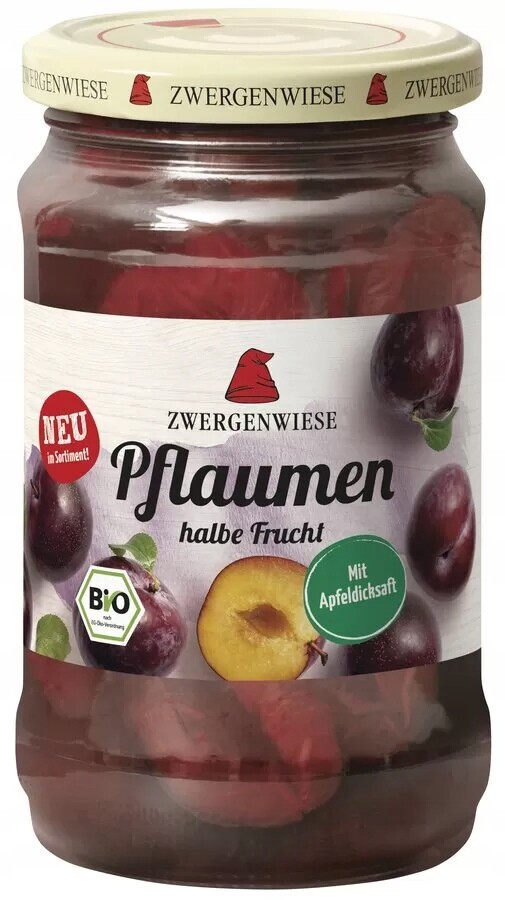 3X Švestky Poloviční v lehkém sirupu Bezlepkové Bio 360 g (180 g)