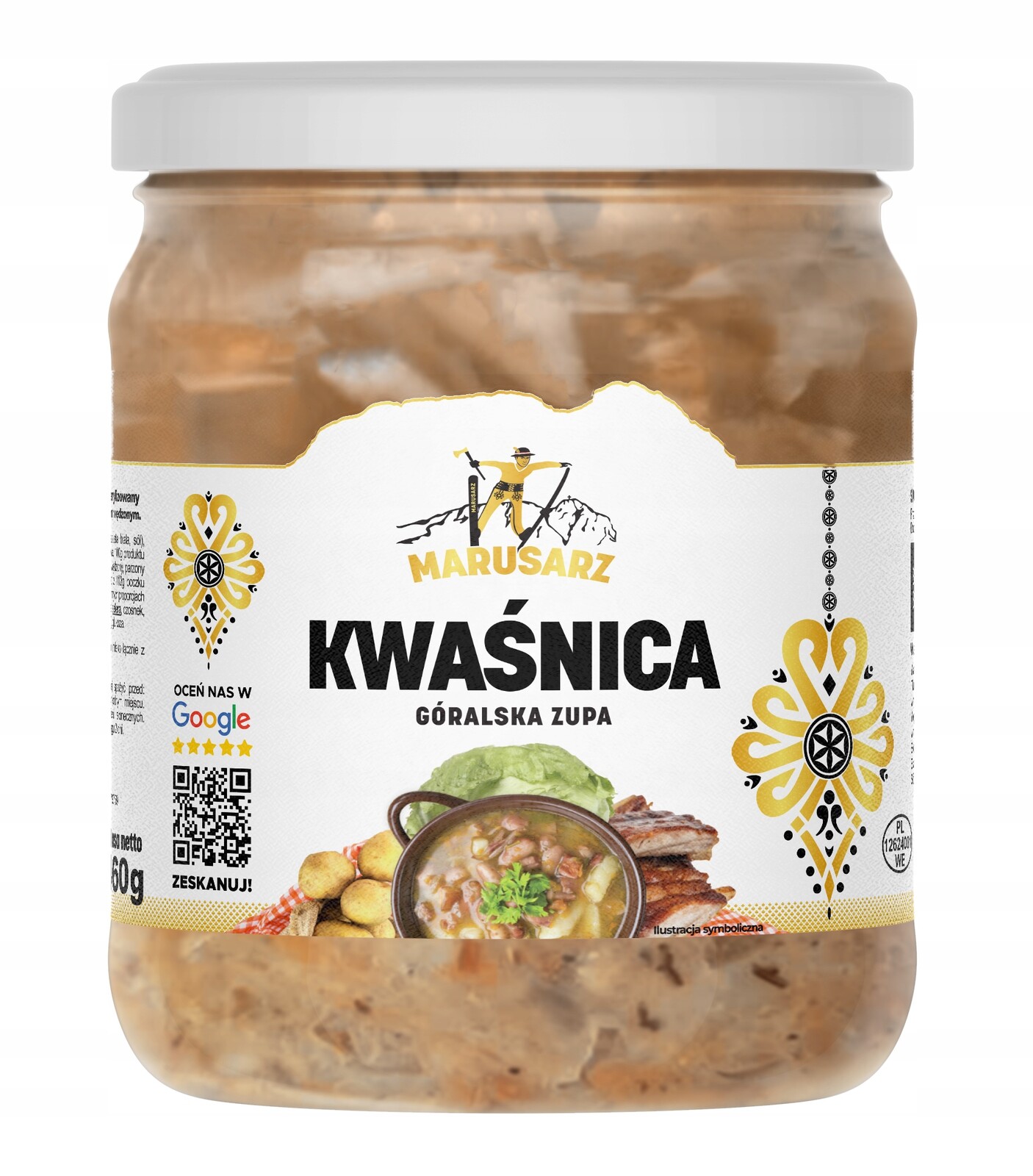 3x GórWit Kwaśnica Góralská 460g Polévka