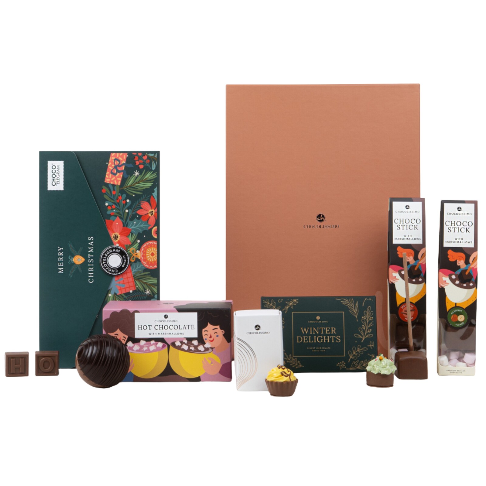 Vánoční dárková sada pro dva z belgické čokolády