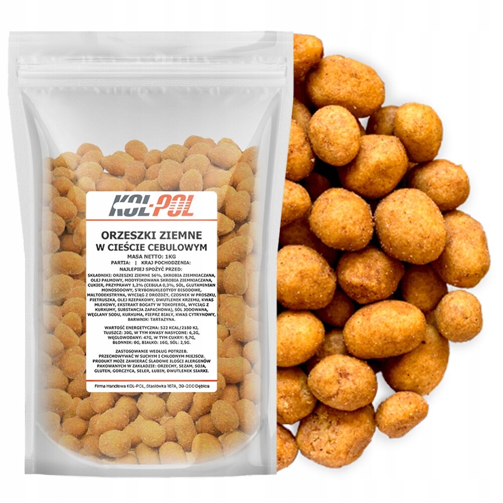 Arašídy Cibulové 1 kg Oříšky v panierce jarní cibulka Kol-Pol