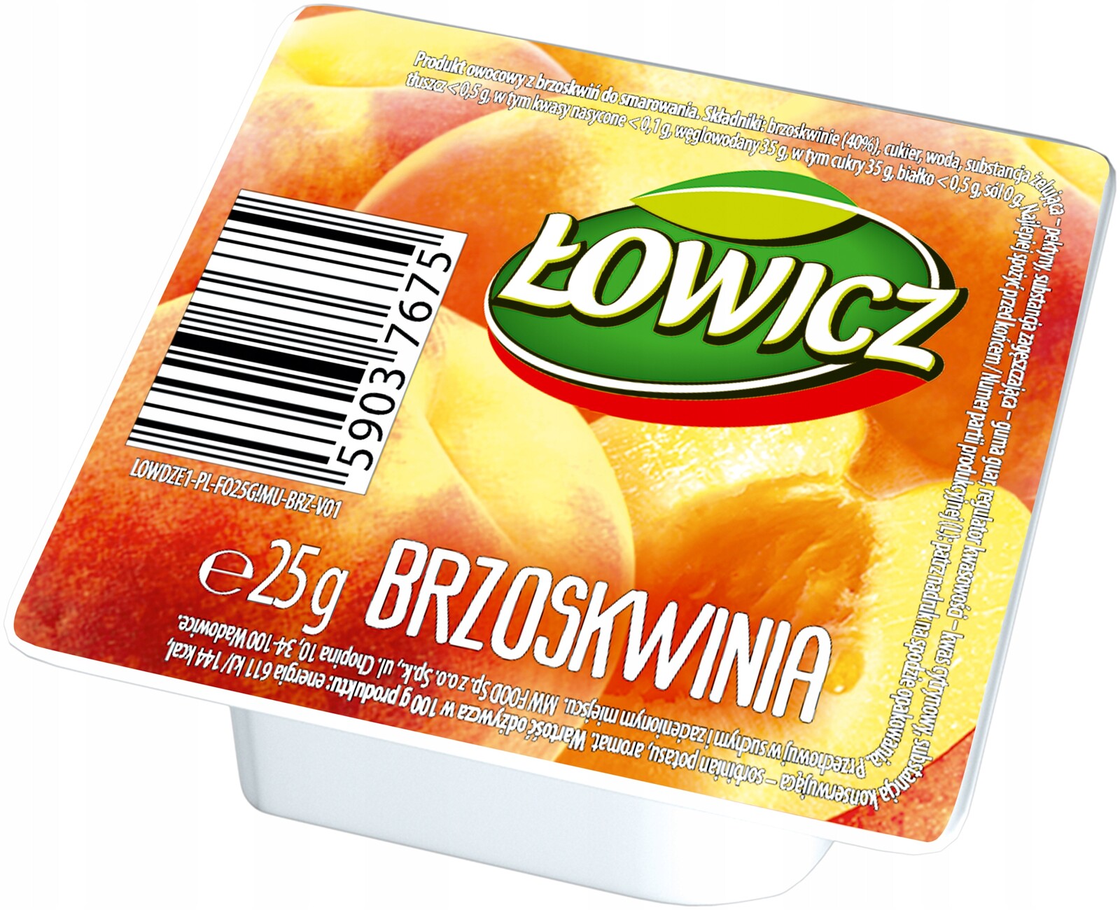25 x Łowicz broskvový džem 25 g