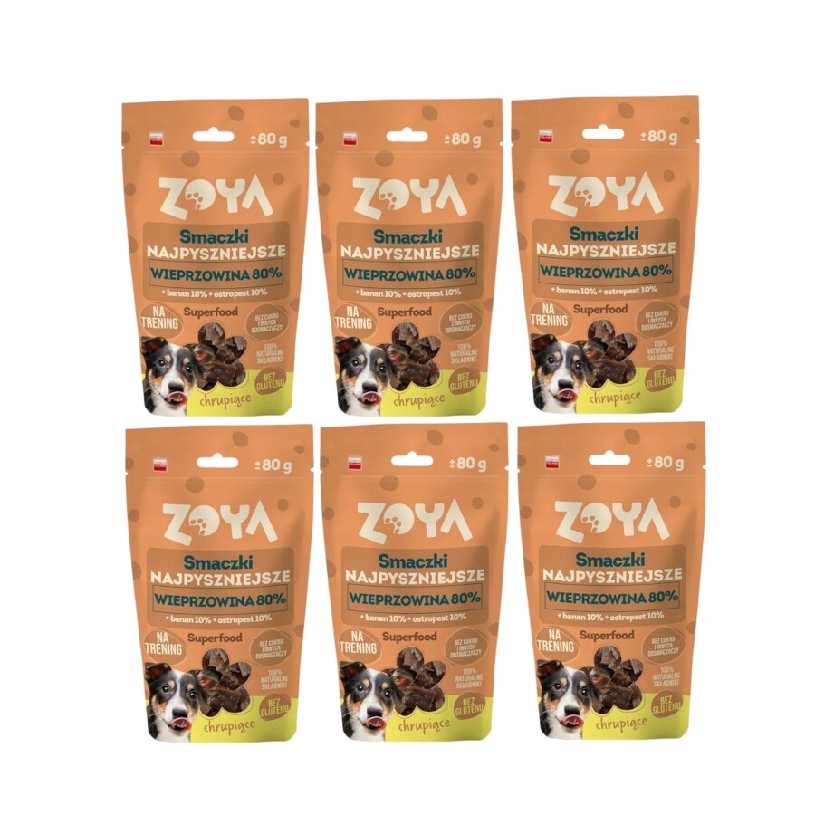 Psí pamlsek Zoya Pochoutky Nejchutnější vepřové maso 6x80 g