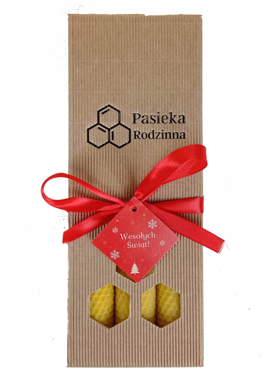 Vánoční sada svíček 5 ks srolovaných z uzlu 3 cm