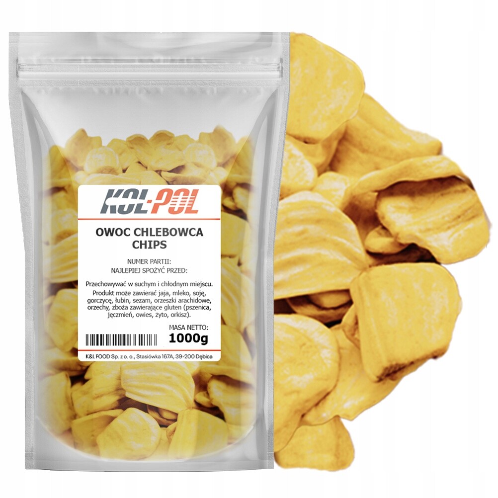 Chlebovník Sušený Chips 1kg Jackfruit Ovoce Chlebovníku kvalita Kol-Pol