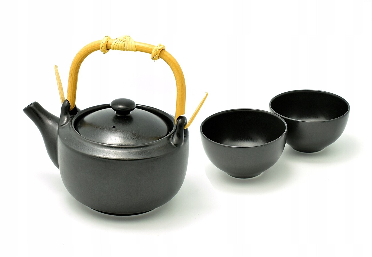 Čajový set Sarak Kuroi konvice 350 ml 2 poháry