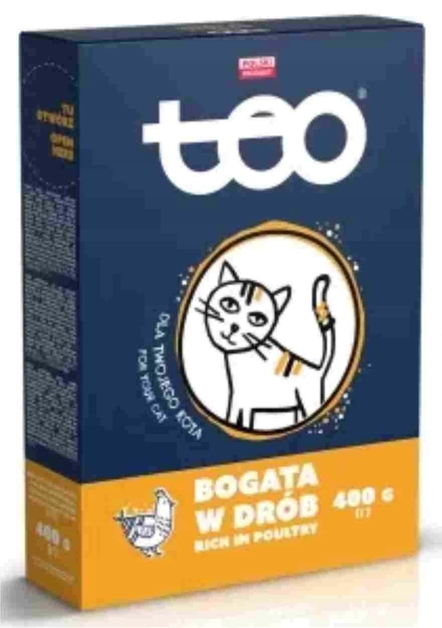 9X Teo mokré krmivo pro kočky bohaté na drůbež 400 g