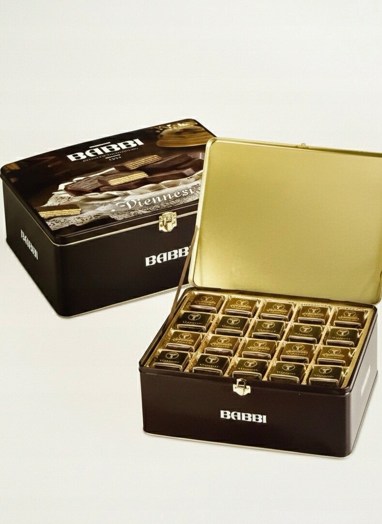 Exkluzivní plechovka Babbi Viennesi Classico & Fondente 80 ks (1600 g)