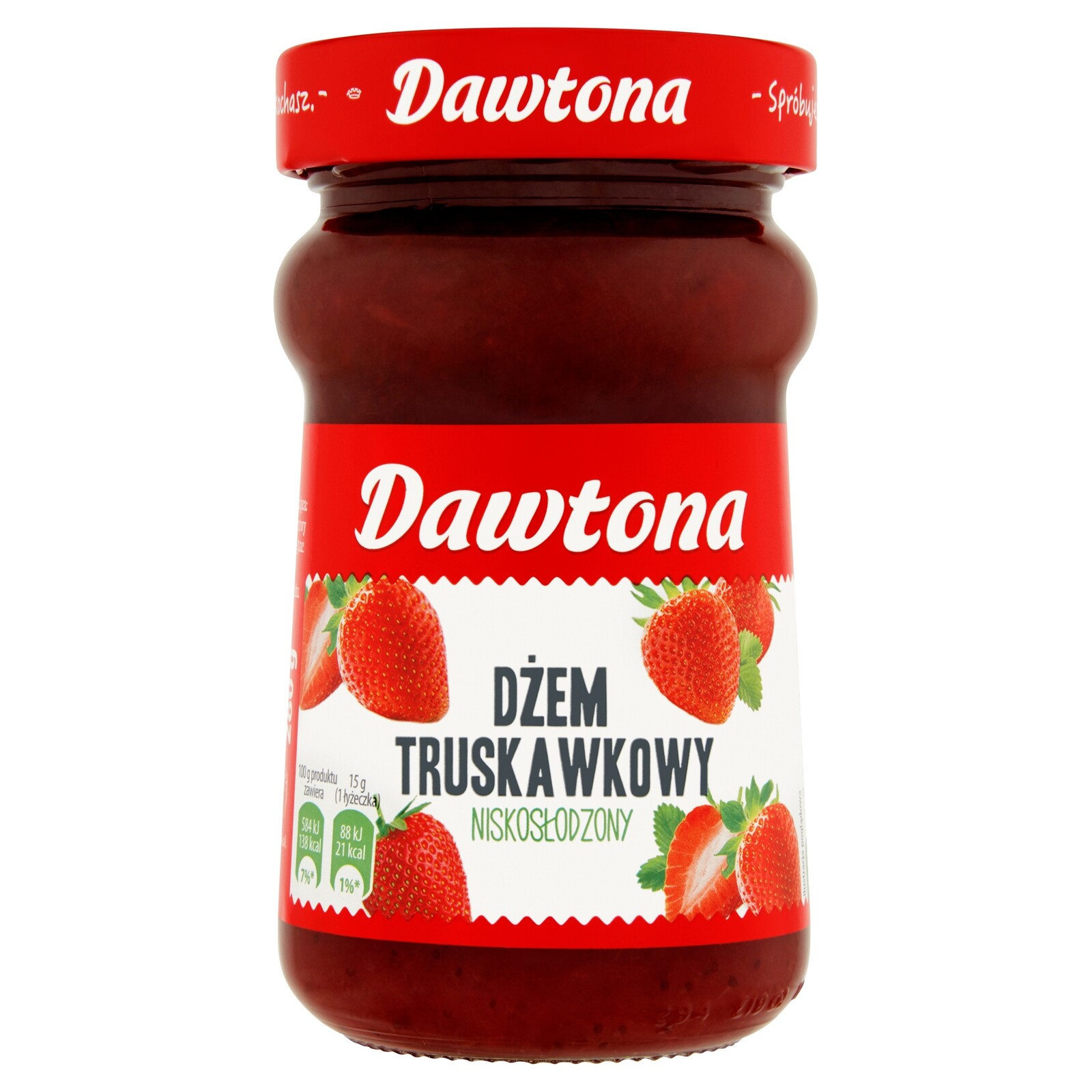 7 x nízkoslazený jahodový džem 280 g Dawtona