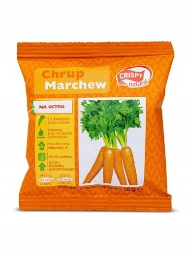 9 x Crispy Natural Mrkev s přírodním kořením 18 g