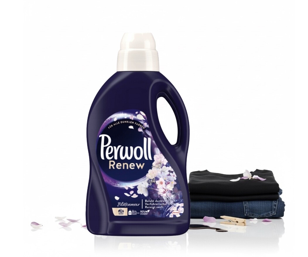 Perwoll černý a barevný 2v1 fialový 1.375 l