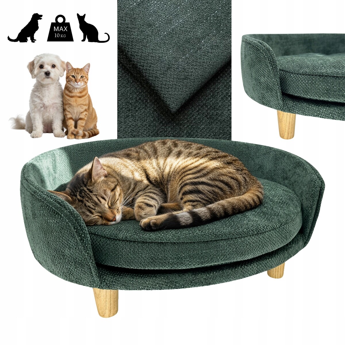 Pohovka pro psa a kočku, teplé měkké potah pelíšek pohodlný měkký L 46x50