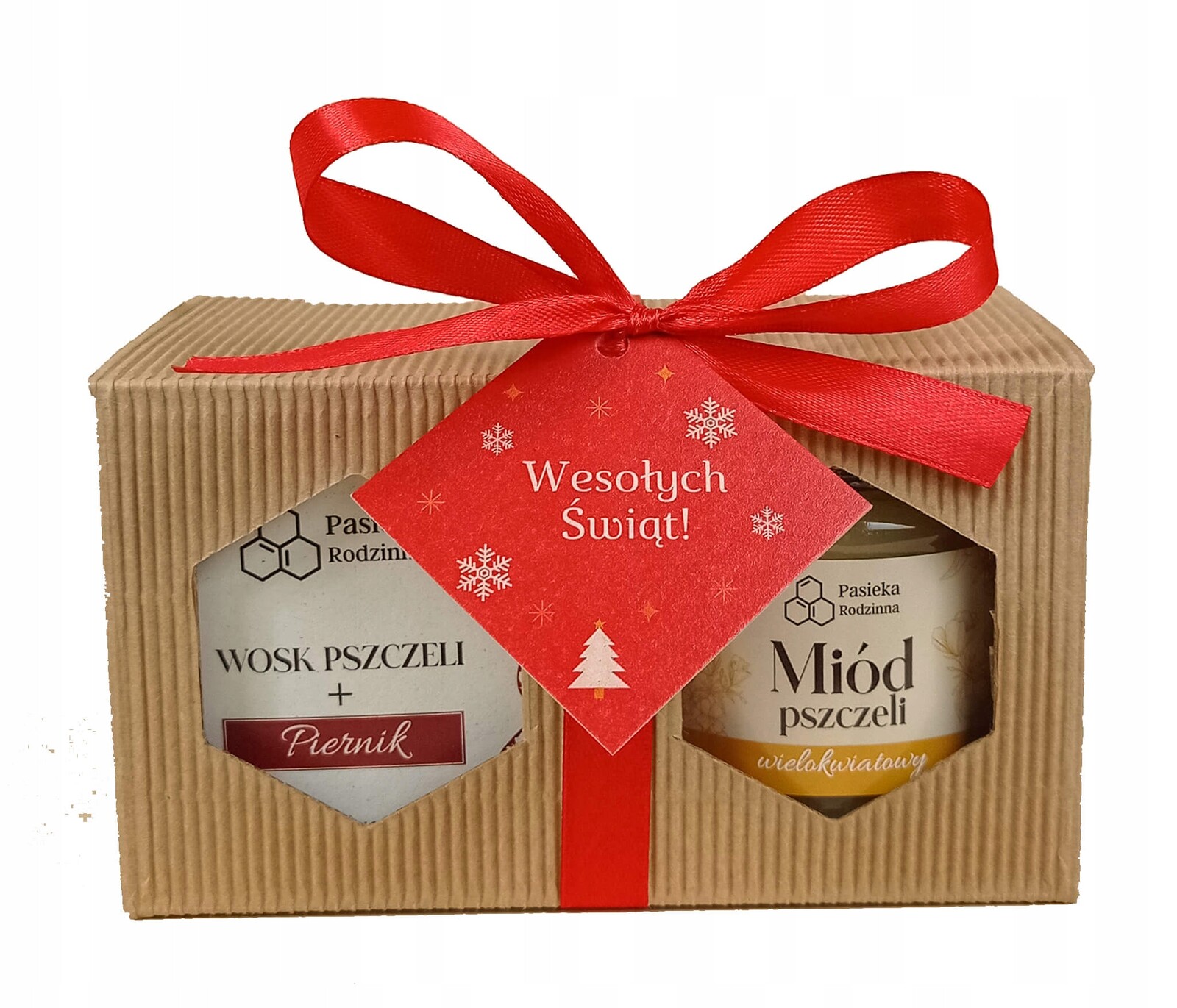 Vánoční sada Malina 240 g svíčka z včelího vosku Perník 120 ml