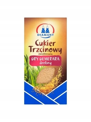 8 x Diamant Cukr třtinový nerafinovaný Dry Demerara jemný 500 g
