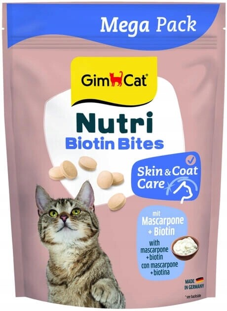 Gimcat Nutri Biotin Bites s mascarpone 425 g svačinka vybízející ke hře
