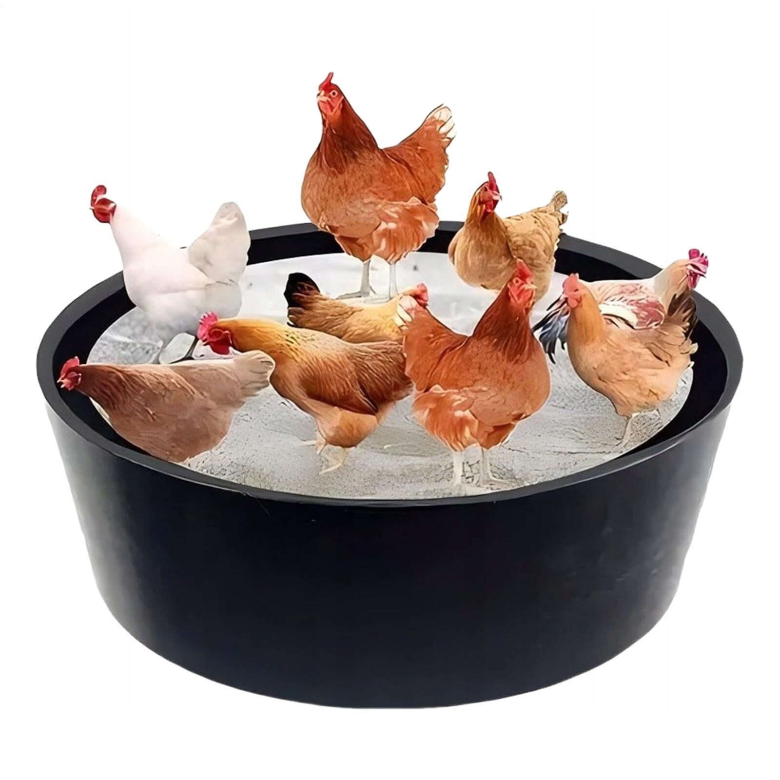 Písková Koupel Pro Kuřata S Vápnem, Kulatá Nádoba Na Čištění Kurníků