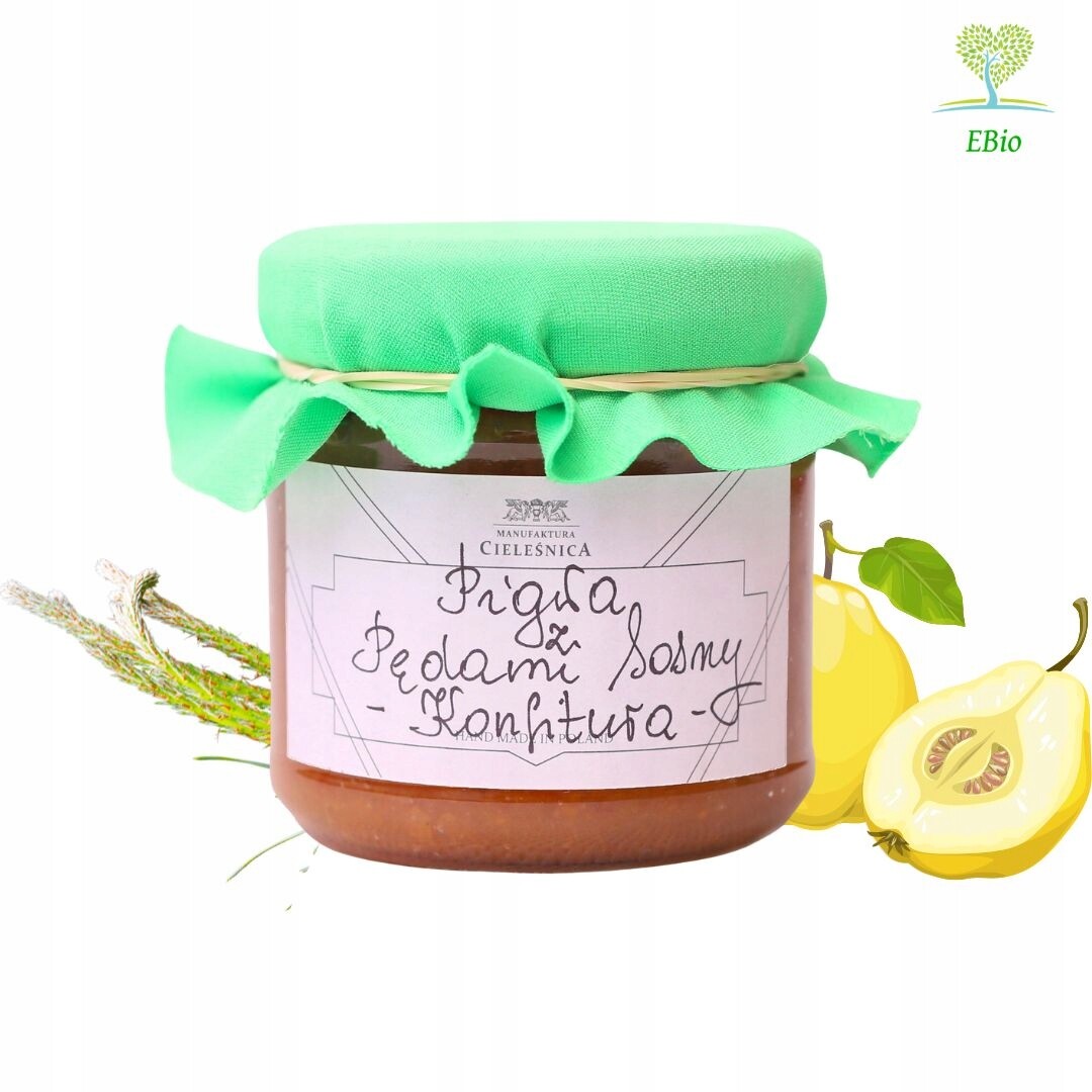 3x Zavařenina z kdoule s výhonky borovice 220 g Manufaktura Cieleśnica