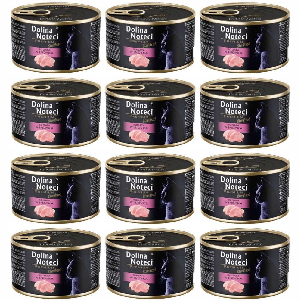 Dolina Noteci Premium sterilised bohaté na krůtí vlhké krmivo pro kočky 12 x 185 g