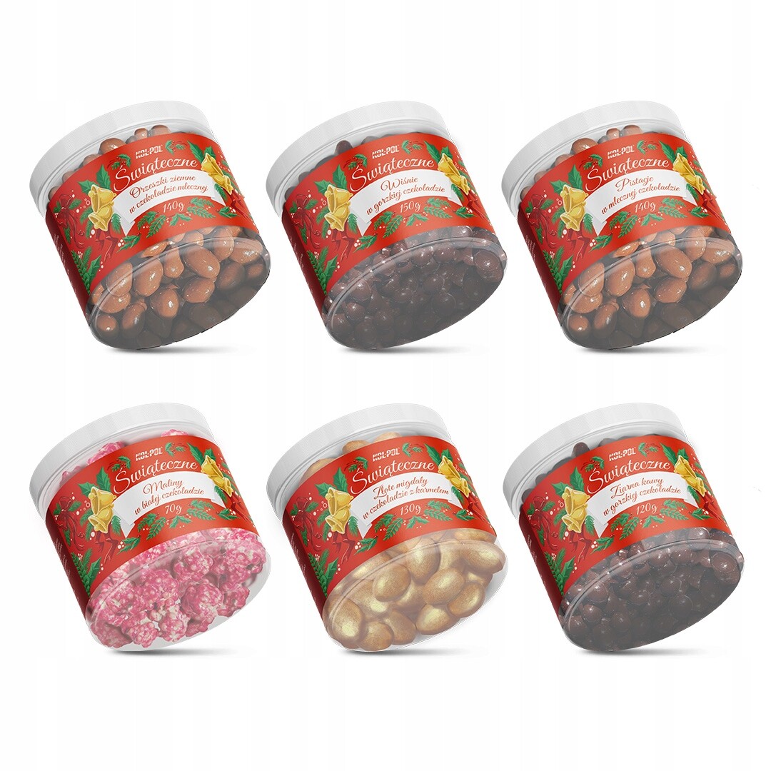 Dárková Sada Vánoční Čokoládová Ořechy Ovoce Koš Box Kol-Pol