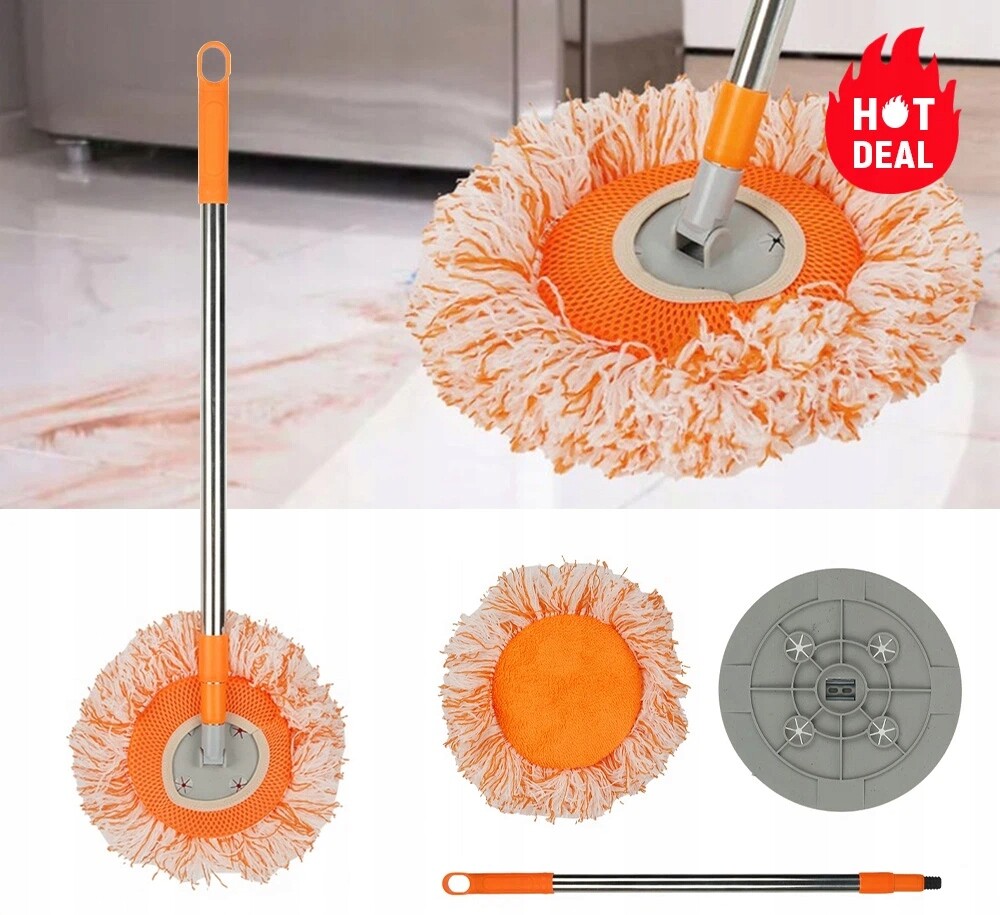 Přenosný Mop Pro Všestranné Čištění, 180° Otočný Mop Na Stěny