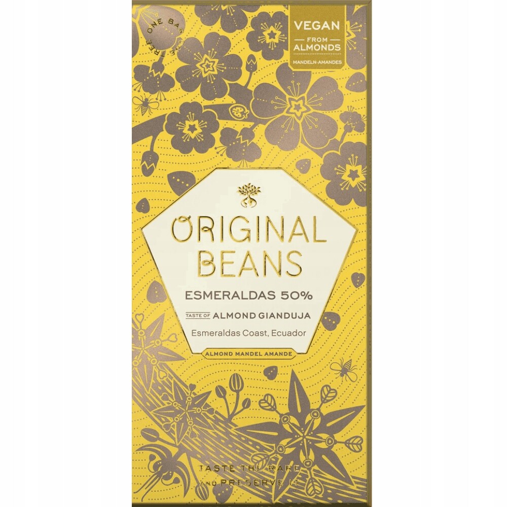 2x Original Beans čokoláda rostlinná mandlová 50% 70 g