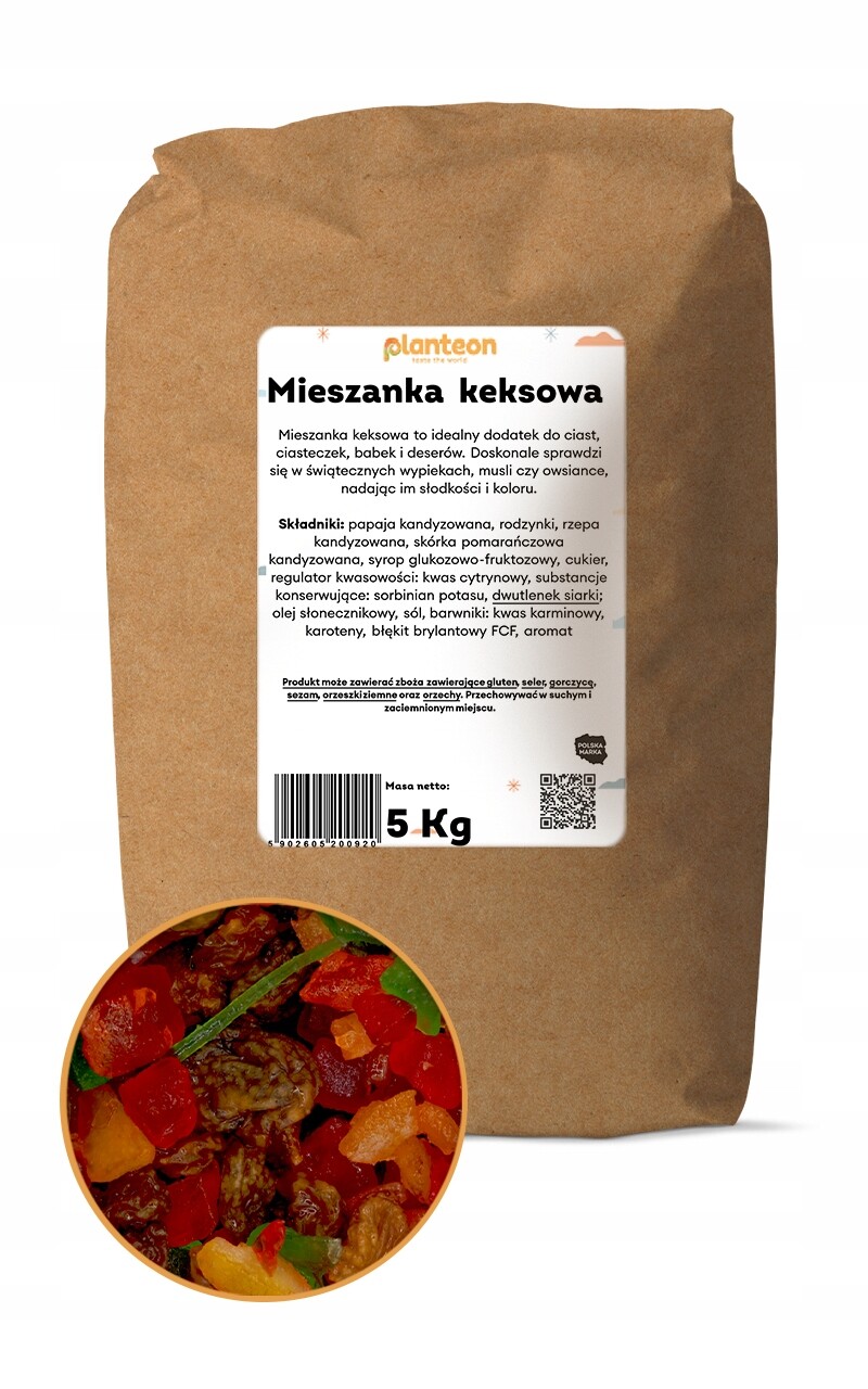 Keksová směs 5 kg kandované kostky sušené ovoce koláče keksové pečivo