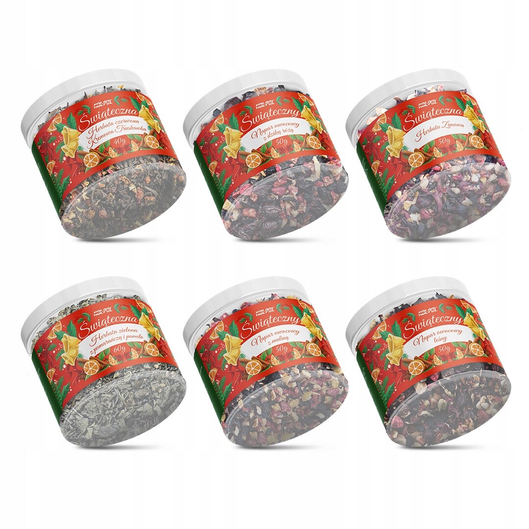 Dárková Sada Vánoční Čajový Čaj Nálev Koš Box Kol-Pol