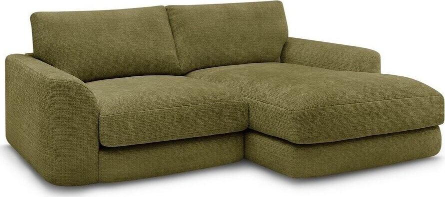 Khaki žinylková rohová pohovka (pravý roh/s lenoškou) Leonore – Bobochic Paris